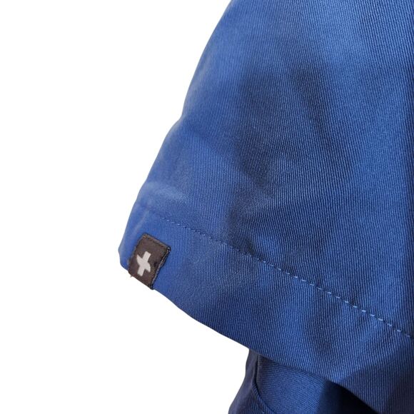 FIGS Top Mens Medium Blue Leon Three-Pocket Scrub Top Medical Doctor Nurse - Picture 4 of 7